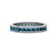 1 - Celina 2.40 mm Round Blue Diamond Eternity Band 