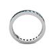 5 - Celina 2.40 mm Round Blue Diamond Eternity Band 
