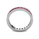 5 - Celina 2.70 mm Round Ruby Eternity Band 