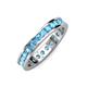 4 - Celina 2.70 mm Round Blue Topaz Eternity Band 