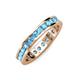 4 - Celina 2.70 mm Round Blue Topaz Eternity Band 