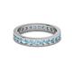 3 - Celina 2.70 mm Round Aquamarine Eternity Band 
