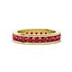 1 - Celina 3.00 mm Round Ruby Eternity Band 