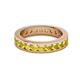 3 - Celina 3.00 mm Round Yellow Sapphire Eternity Band 