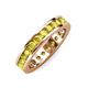 4 - Celina 3.00 mm Round Yellow Sapphire Eternity Band 