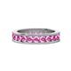1 - Celina 3.00 mm Round Pink Sapphire Eternity Band 