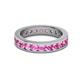 3 - Celina 3.00 mm Round Pink Sapphire Eternity Band 