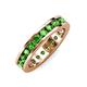 4 - Celina 3.00 mm Round Green Garnet Eternity Band 