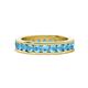 1 - Celina 3.00 mm Round Blue Topaz Eternity Band 