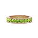 1 - Celina 3.00 mm Round Peridot Eternity Band 