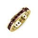 4 - Celina 3.00 mm Round Red Garnet Eternity Band 