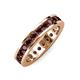 4 - Celina 3.00 mm Round Red Garnet Eternity Band 
