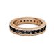 3 - Celina 3.00 mm Round Black Diamond Eternity Band 