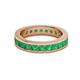 3 - Celina 3.00 mm Round Emerald Eternity Band 