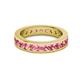 3 - Celina 3.00 mm Round Pink Tourmaline Eternity Band 