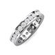 4 - Celina 3.00 mm Round White Sapphire Eternity Band 