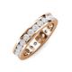 4 - Celina 3.00 mm Round White Sapphire Eternity Band 