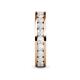 6 - Celina 3.00 mm Round White Sapphire Eternity Band 