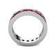 5 - Celina 3.40 mm Round Ruby Eternity Band 