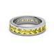 3 - Celina 3.40 mm Round Yellow Sapphire Eternity Band 