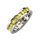 4 - Celina 3.40 mm Round Yellow Sapphire Eternity Band 