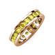4 - Celina 3.40 mm Round Yellow Sapphire Eternity Band 