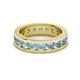 3 - Celina 3.40 mm Round Aquamarine Eternity Band 