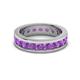 3 - Celina 3.40 mm Round Amethyst Eternity Band 