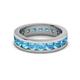 3 - Celina 3.40 mm Round Blue Topaz Eternity Band 