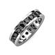 4 - Celina 3.40 mm Round Black Diamond Eternity Band 