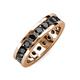 4 - Celina 3.40 mm Round Black Diamond Eternity Band 