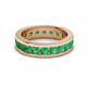 3 - Celina 3.40 mm Round Emerald Eternity Band 