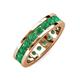 4 - Celina 3.40 mm Round Emerald Eternity Band 