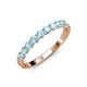 4 - Clara 3.00 mm Aquamarine 10 Stone Wedding Band 