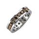 4 - Celina 3.40 mm Round Smoky Quartz Eternity Band 