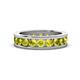 1 - Celina 3.40 mm Round Yellow Diamond Eternity Band 