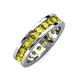 4 - Celina 3.40 mm Round Yellow Diamond Eternity Band 