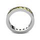 5 - Celina 3.40 mm Round Yellow Diamond Eternity Band 
