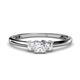 1 - Eadlin Princess Cut Lab Grown Diamond Three Stone Engagement Ring 