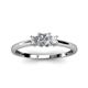 3 - Eadlin Princess Cut Lab Grown Diamond Three Stone Engagement Ring 