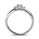 4 - Eadlin Princess Cut Lab Grown Diamond Three Stone Engagement Ring 