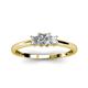 3 - Eadlin Princess Cut Lab Grown Diamond Three Stone Engagement Ring 