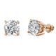 1 - Alina 4.00 ctw IGI Certified Round Lab Grown Diamond Four Prongs Solitaire Stud Earrings 