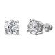 1 - Alina 2.50 ctw IGI Certified Lab Grown Diamond (7.00 mm) Four Prongs Solitaire Stud Earrings 