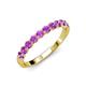 4 - Clara 3.00 mm Amethyst 10 Stone Wedding Band 