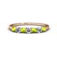 1 - Vivian 3.00 mm Peridot and Diamond 7 Stone Wedding Band 