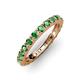 3 - Gracie 1.68 ctw Green Garnet (2.70 mm) Women Eternity Band 