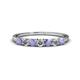 1 - Vivian 3.00 mm Tanzanite and Diamond 7 Stone Wedding Band 