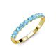 4 - Clara 3.00 mm Blue Topaz 10 Stone Wedding Band 