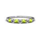 1 - Vivian 3.00 mm Peridot and Diamond 7 Stone Wedding Band 